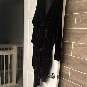 Elegant Black Velvet Dress